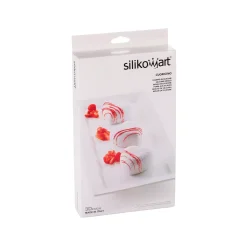 CUORICINO - STAMPO IN SILICONE N.8 CUORICINI 63X65 H 39 MM