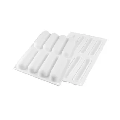 FINGERS 75 - STAMPO IN SILICONE 130X27 H 27 MM + 10 VASSOI + CUTTER