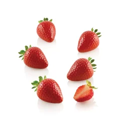 FRAGOLA 30 - STAMPO IN SILICONE N.15 FRAGOLA 48X37 H 33 MM + CUTTER