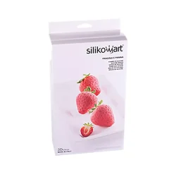 FRAGOLE E PANNA - STAMPO IN SILICONE N.6 FRAGOLE 3D ø59 H 61 MM