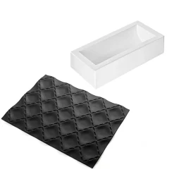 KIT BÛCHE MATELLASSÉ03 - STAMPO IN SILICONE 250X90 H 70 MM