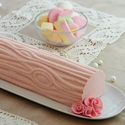KIT BÛCHE WOOD01 - STAMPO IN SILICONE 250X90 H 70 MM