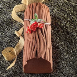 KIT BÛCHE WOOD01 - STAMPO IN SILICONE 250X90 H 70 MM