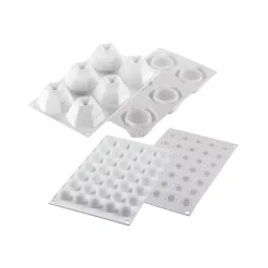 KIT COSMOS - SET 2 STAMPI IN SILICONE ø68 H45 MM + ø22 H 20 MM