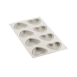 KIT MINI TARTE PETIT AMOUR- STAMPO IN SILICONE + 8 ANELLI CUORE
