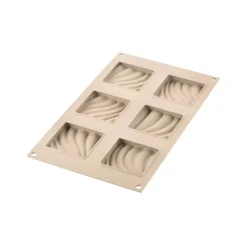 KIT MINI TARTE SAND - STAMPO IN SILICONE + 6 ANELLI 80X80 MM