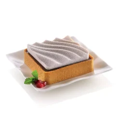 KIT MINI TARTE SAND - STAMPO IN SILICONE + 6 ANELLI 80X80 MM