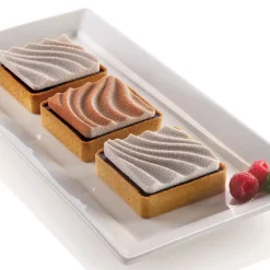 KIT MINI TARTE SAND - STAMPO IN SILICONE + 6 ANELLI 80X80 MM