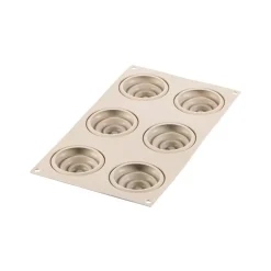KIT MINI TARTE TWIST - STAMPO IN SILICONE + 6 ANELLI ø80 MM