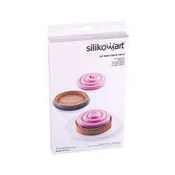 KIT MINI TARTE TWIST - STAMPO IN SILICONE + 6 ANELLI ø80 MM