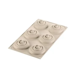 KIT MINI TARTE TWIST - STAMPO IN SILICONE + 6 ANELLI ø80 MM