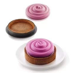 KIT MINI TARTE TWIST - STAMPO IN SILICONE + 6 ANELLI ø80 MM