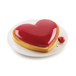 KIT TARTE MON AMOUR- SET ANELLO CUORE + STAMPO IN SILICONE ø220 MM