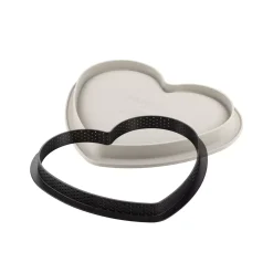 KIT TARTE MON AMOUR- SET ANELLO CUORE + STAMPO IN SILICONE ø220 MM
