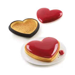 KIT TARTE MON AMOUR- SET ANELLO CUORE + STAMPO IN SILICONE ø220 MM