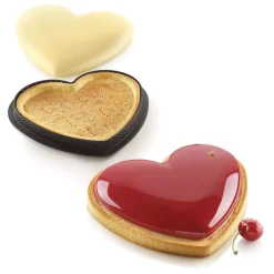 KIT TARTE RING AMORE 205X190 MM - SET STAMPO IN SILICONE 190X160 MM + ANELLO