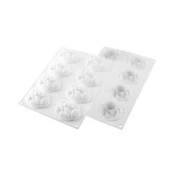 KIT TARTE RING COCOA ø70 MM - SET STAMPO IN SILICONE ø61.5 MM + 8 ANELLI