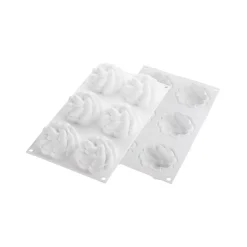 KIT TARTE RING FLEUR ø80 MM - SET STAMPO IN SILICONE + 6 ANELLI