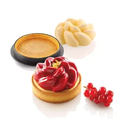 KIT TARTE RING FLEUR ø80 MM - SET STAMPO IN SILICONE + 6 ANELLI