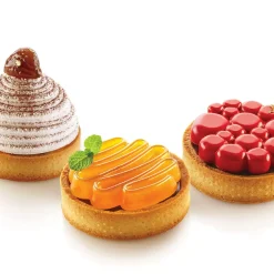 KIT TARTE RING HONORE ø80 MM - SET STAMPO IN SILICONE + 8 ANELLI