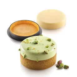 KIT TARTE RING KLASSIK ø70 MM - SET STAMPO IN SILICONE ø67 H 15 MM+ 6 ANELLI