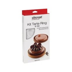 KIT TARTE RING ø150 MM - SET STAMPO IN SILICONE ø122 MM + 2 ANELLI