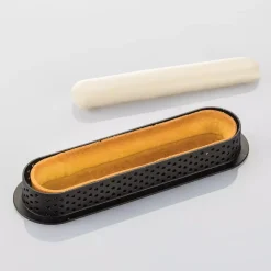 KIT TARTE RING OBLONG 146X34 MM - SET STAMPO IN SILICONE 133X21 + 6 ANELLI
