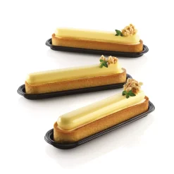 KIT TARTE RING OBLONG 146X34 MM - SET STAMPO IN SILICONE 133X21 + 6 ANELLI