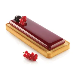 KIT TARTE RING RECTANGULAR 265X105 MM - SET STAMPO IN SILICONE 235X75 MM +ANELLO