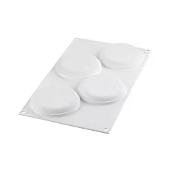 KIT TARTE RING ROUND ø100 MM - SET STAMPO IN SILICONE ø85 MM + 4 ANELLI