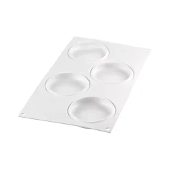 KIT TARTE RING ROUND ø100 MM - SET STAMPO IN SILICONE ø85 MM + 4 ANELLI