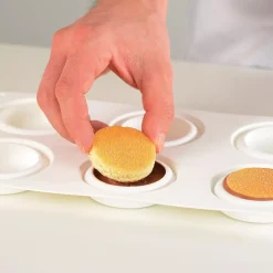 KIT TARTE RING ROUND ø80 MM - SET STAMPO IN SILICONE ø67 MM + 6 ANELLI