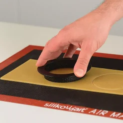 KIT TARTE RING ROUND ø80 MM - SET STAMPO IN SILICONE ø67 MM + 6 ANELLI