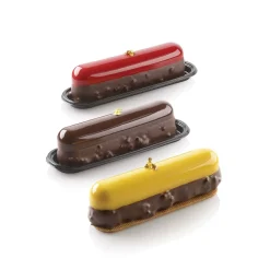 L'ÉCLAIR 120 - STAMPO IN SILICONE 135X28 H 37 MM + 10 VASSOI + CUTTER