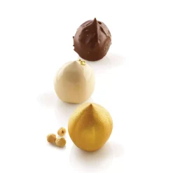 NOCCIOLA125 - STAMPO IN SILICONE 59X59 H62 MM + SUPPORTO IN PLASTICA