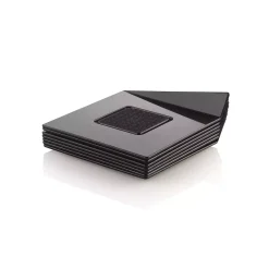 Set 100 Black Trays - Square 83x83 mm