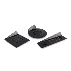 SET 100 COMPOSTABLE BLACK TRAYS - ROUND ø86 MM
