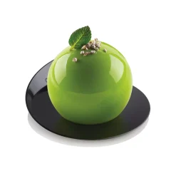 SET 100 COMPOSTABLE BLACK TRAYS - ROUND ø86 MM