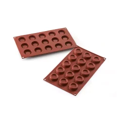 SF178 - STAMPO IN SILICONE N.15 MINI DESSERT ROUND ø40 H13 MM TERRACOTTA